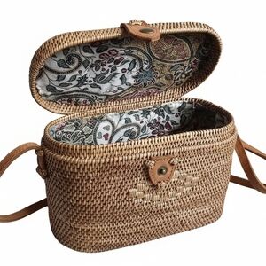 Ata Vine Women's Crossbody Bag Sewing Basket And Shoulder Strap Purse